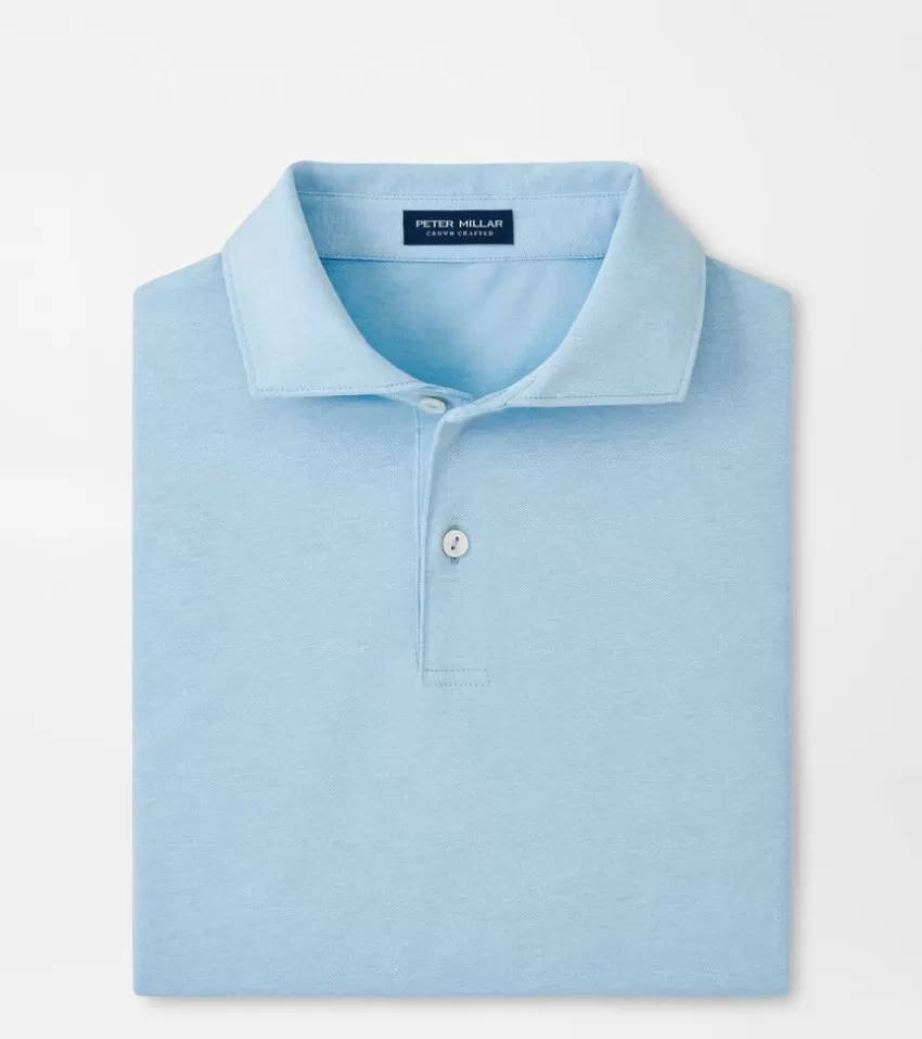 Peter Millar Polos | Polos^Albatross Cotton Blend Piqué Polo BlueFrost