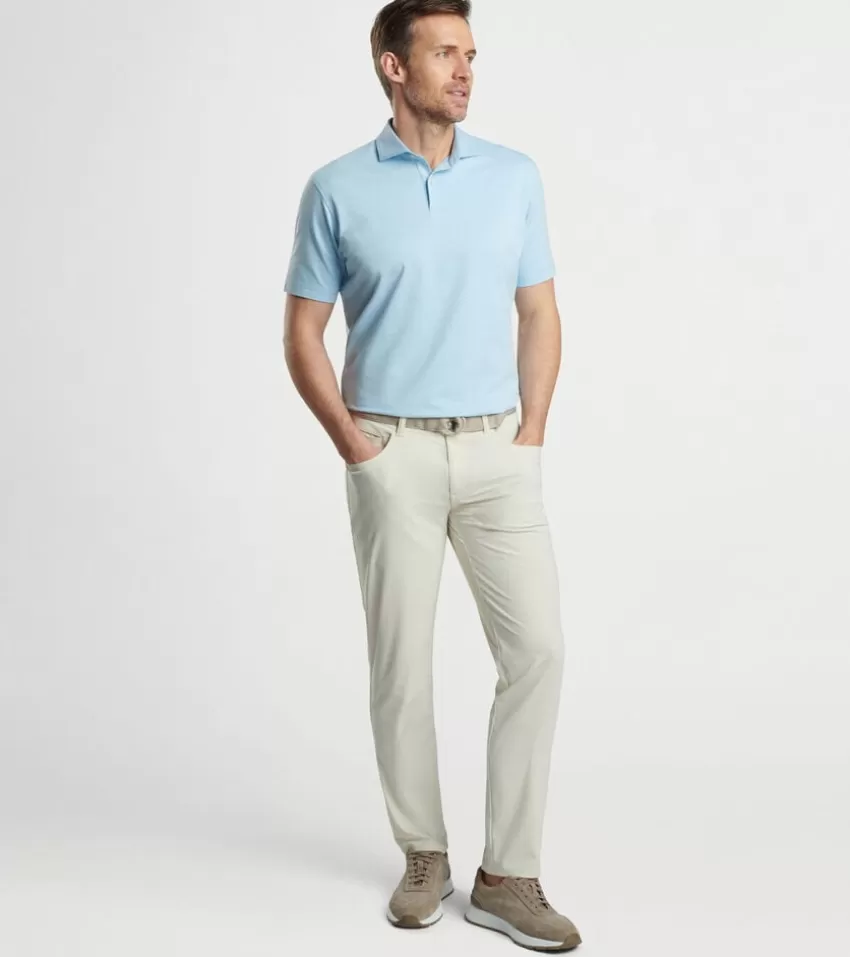 Peter Millar Polos | Polos^Albatross Cotton Blend Piqué Polo BlueFrost