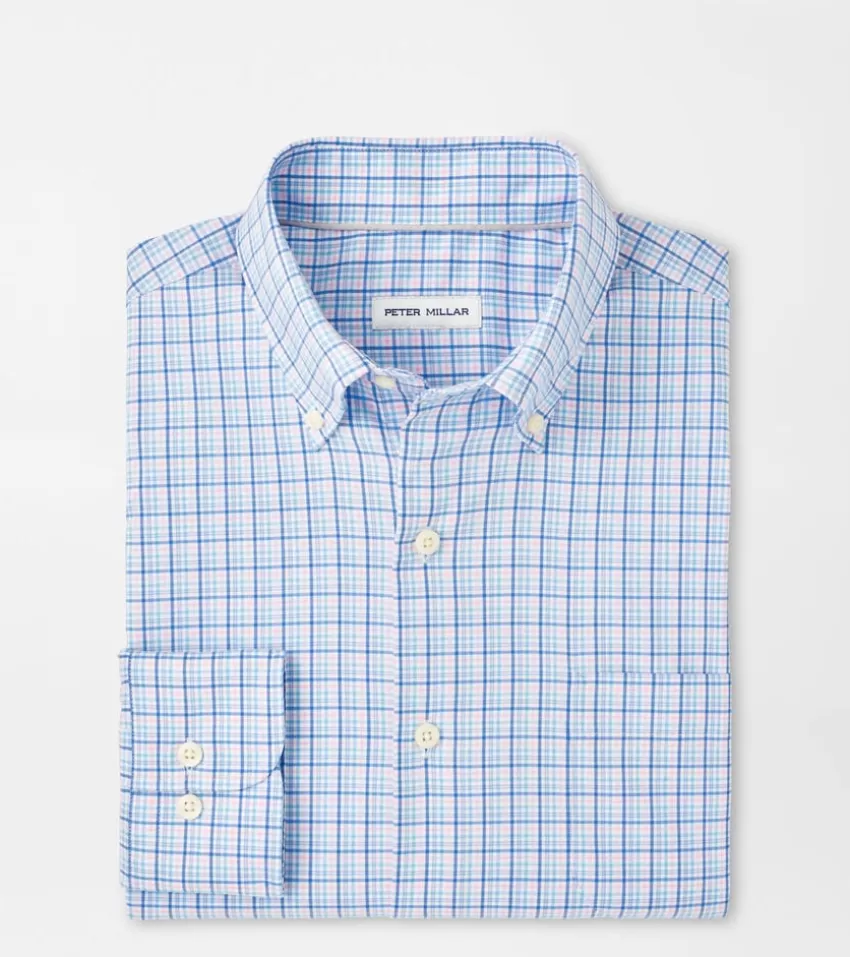 Peter Millar Sport Shirts^Albert Crown Lite Cotton-Stretch Sport Shirt BLUEPOPPY