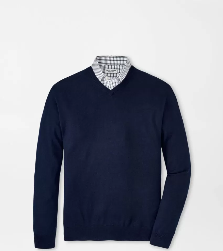 Peter Millar Sweaters^Autumn Crest V-Neck Charcoal