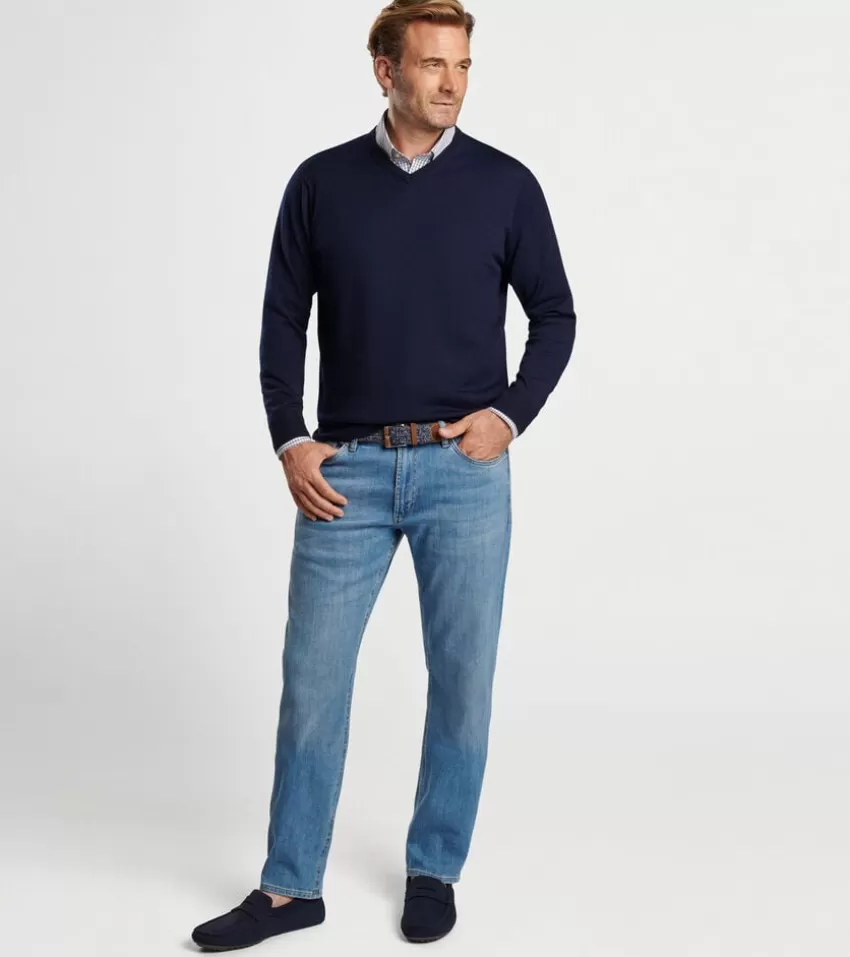 Peter Millar Sweaters^Autumn Crest V-Neck Charcoal