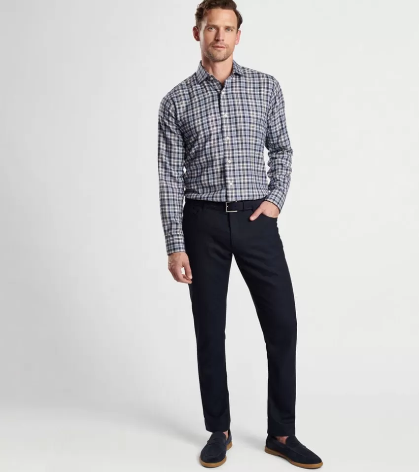 Peter Millar Sport Shirts^Bari Italian Flannel Sport Shirt Navy