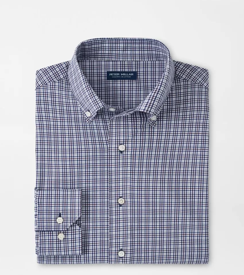 Peter Millar Sport Shirts^Berkshire Performance Poplin Sport Shirt Navy