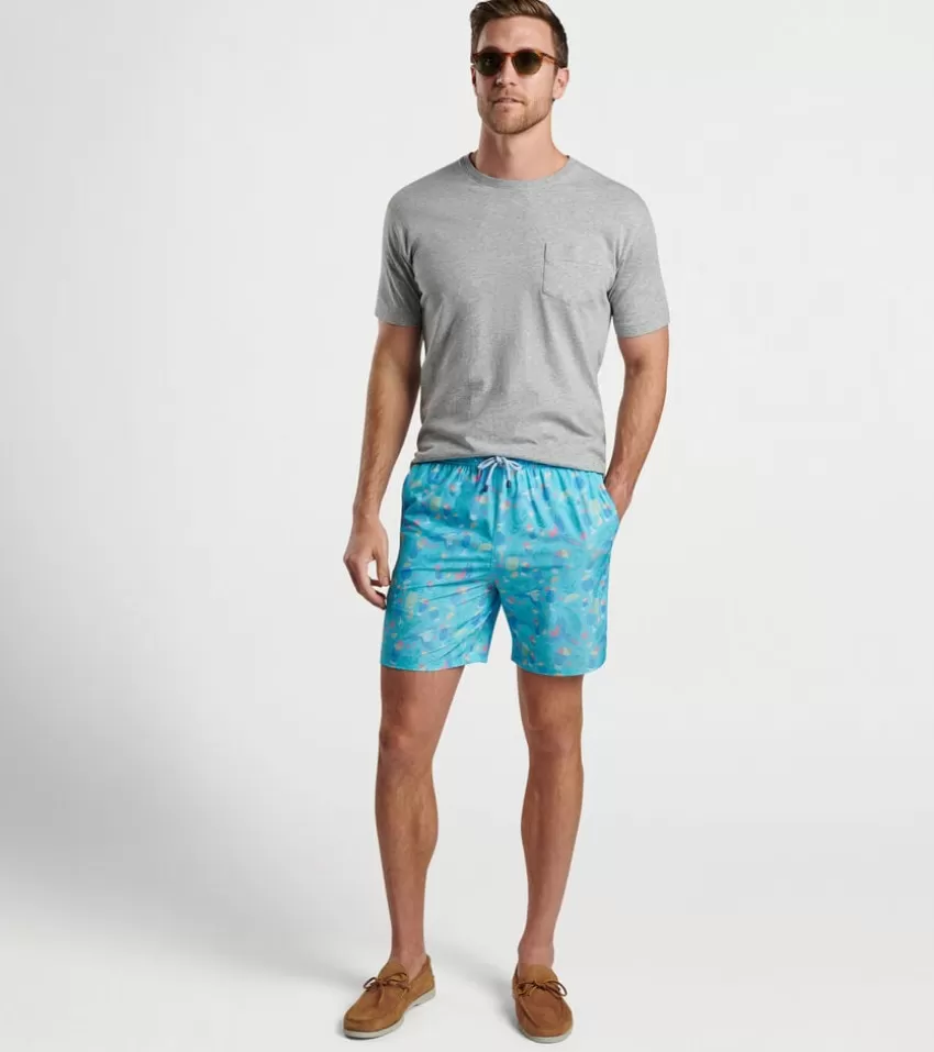 Peter Millar Swim Trunks^Blue Hawaii Swim Trunk RADIANTBLUE