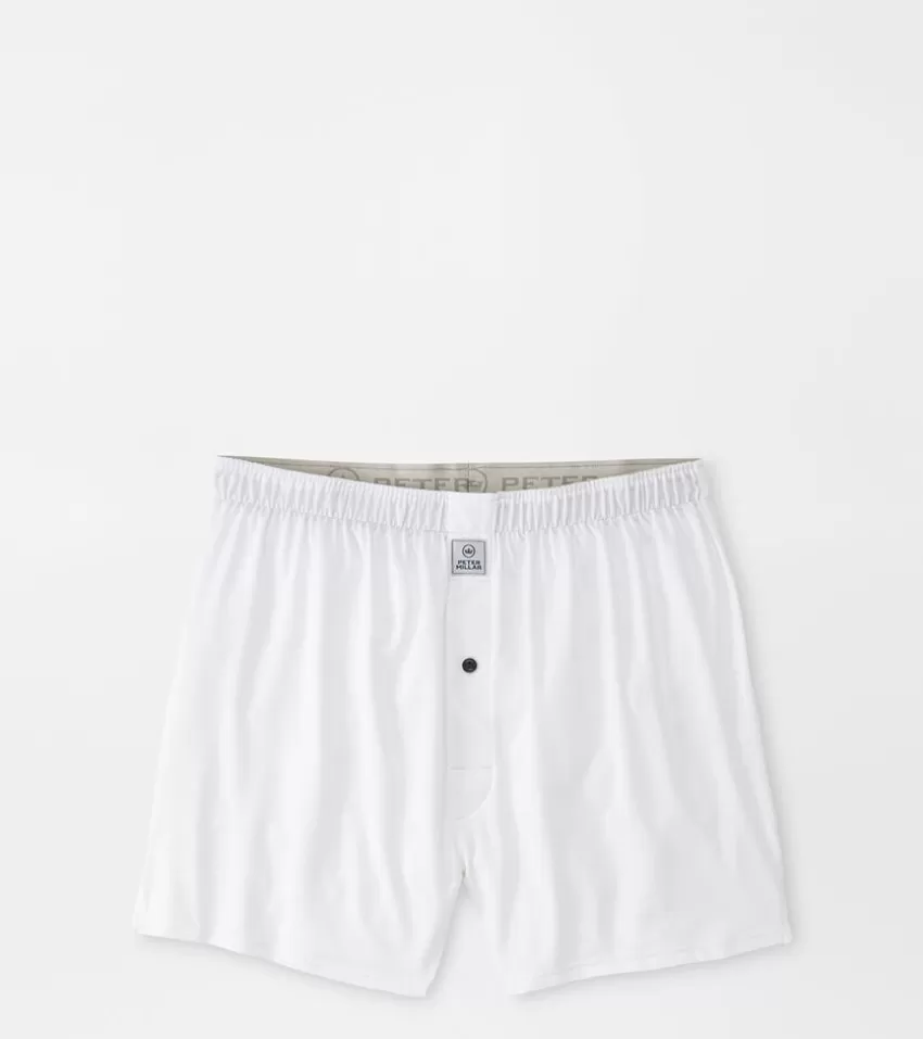 Peter Millar Boxers^Bold Stretch Jersey Boxer White