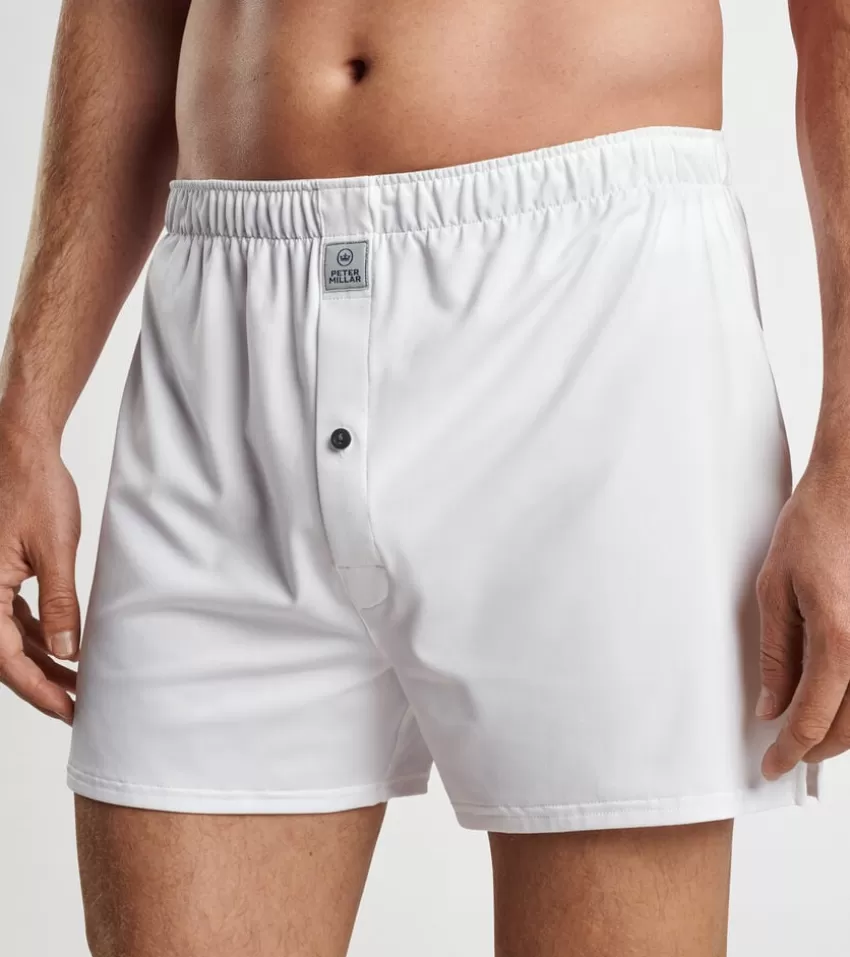 Peter Millar Boxers^Bold Stretch Jersey Boxer White