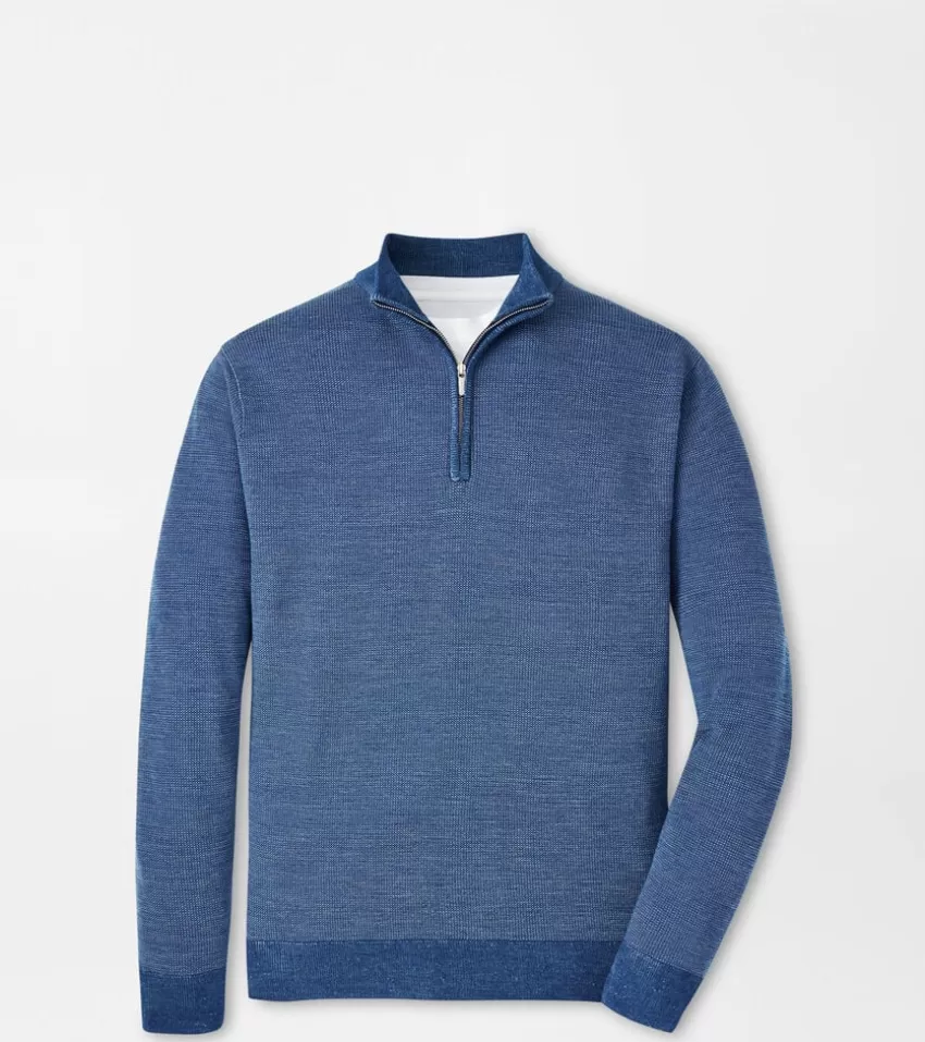 Peter Millar Sweaters^Breaker Birdseye Quarter-Zip IRISHCREAM