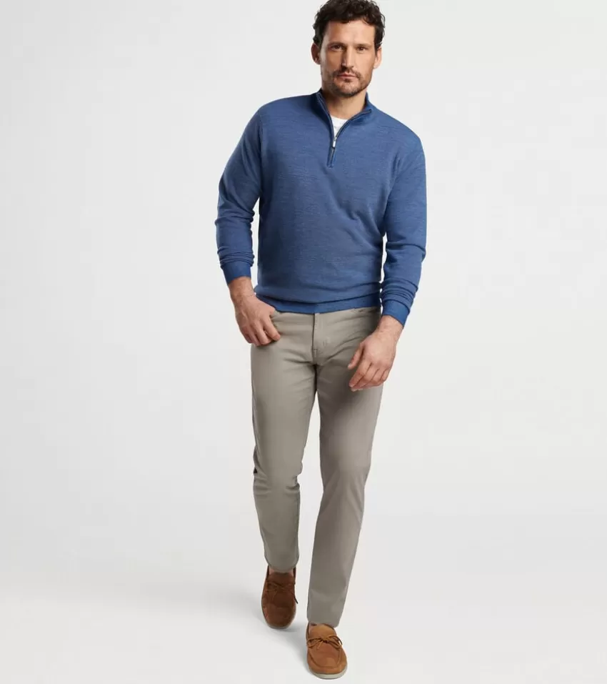 Peter Millar Sweaters^Breaker Birdseye Quarter-Zip IRISHCREAM