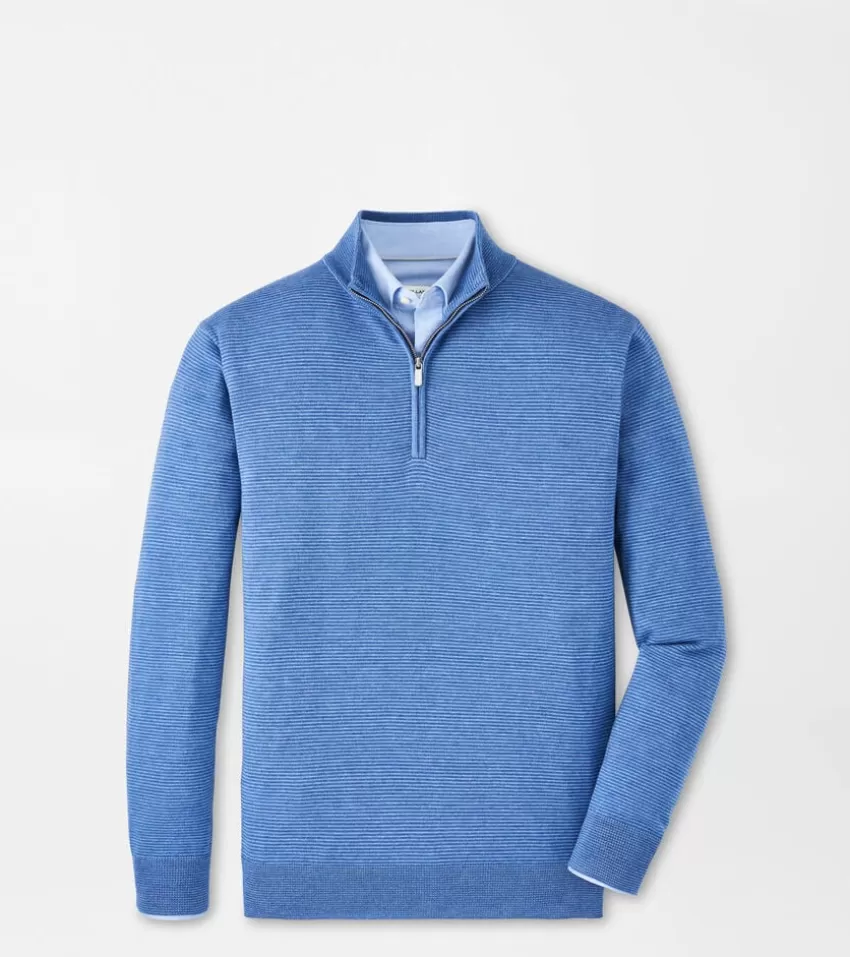 Peter Millar Sweaters^Canton Stripe Quarter Zip Sweater CELOSIARED