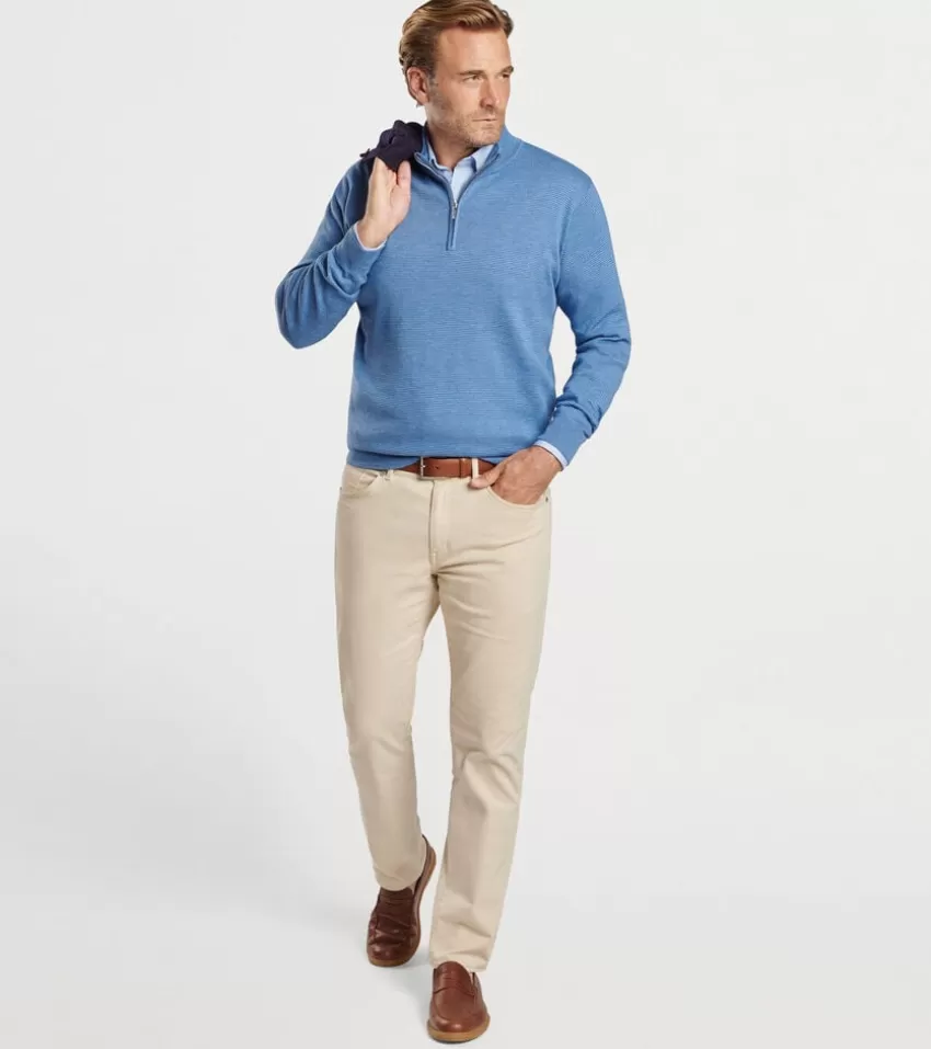 Peter Millar Sweaters^Canton Stripe Quarter Zip Sweater CELOSIARED