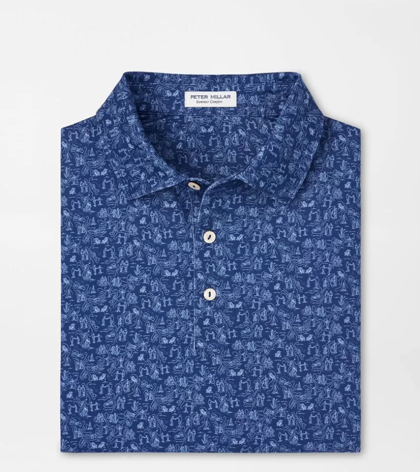 Peter Millar Polos | Polos^Carolina Shag Performance Jersey Polo SportNavy