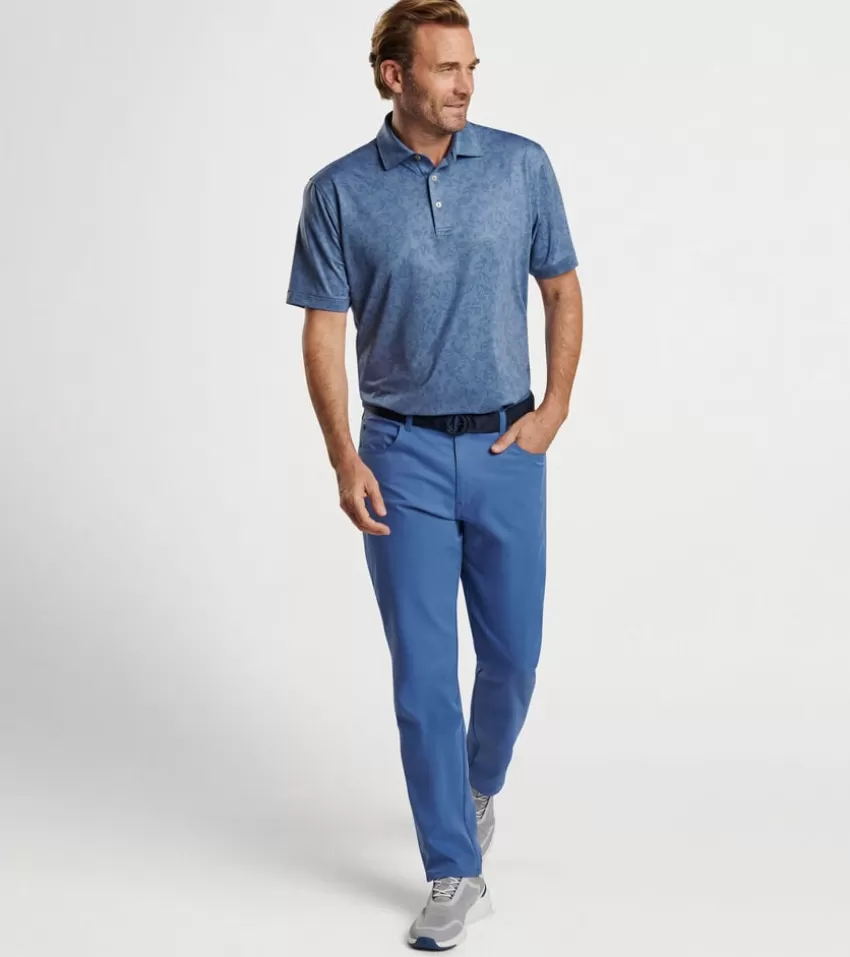 Peter Millar Polos | Polos^Carrow Botanical Performance Jersey Polo AstralBlue