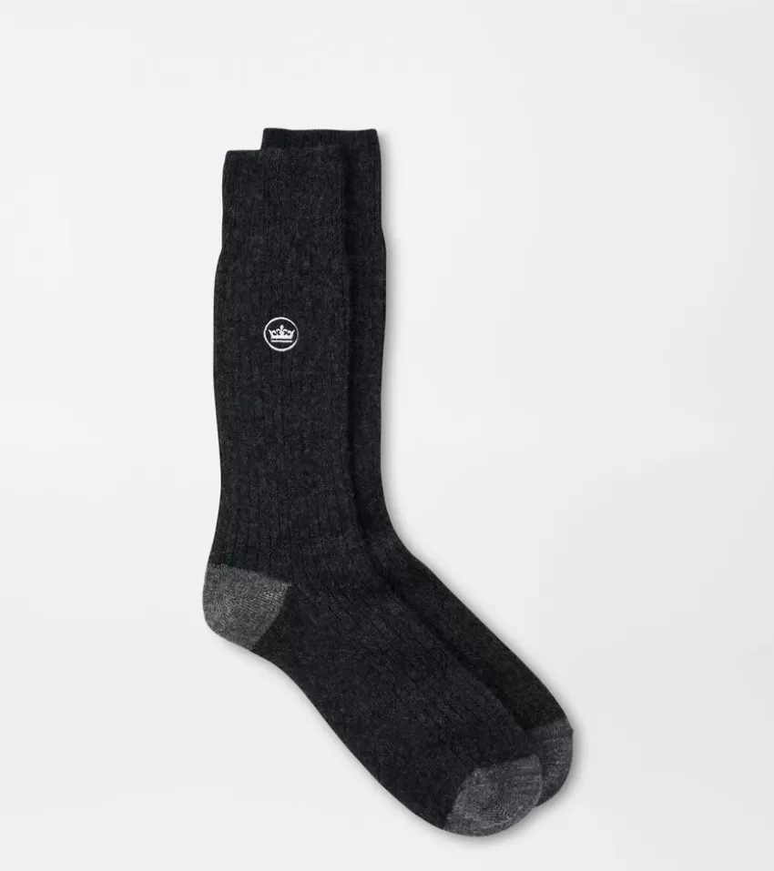 Peter Millar Socks^Cashmere Crew Sock Charcoal