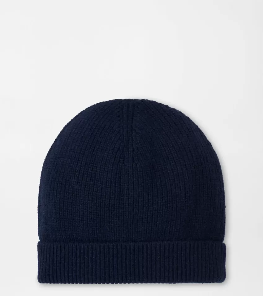 Peter Millar Hats, Gloves & Scarves^Cashmere Rib Beanie Navy