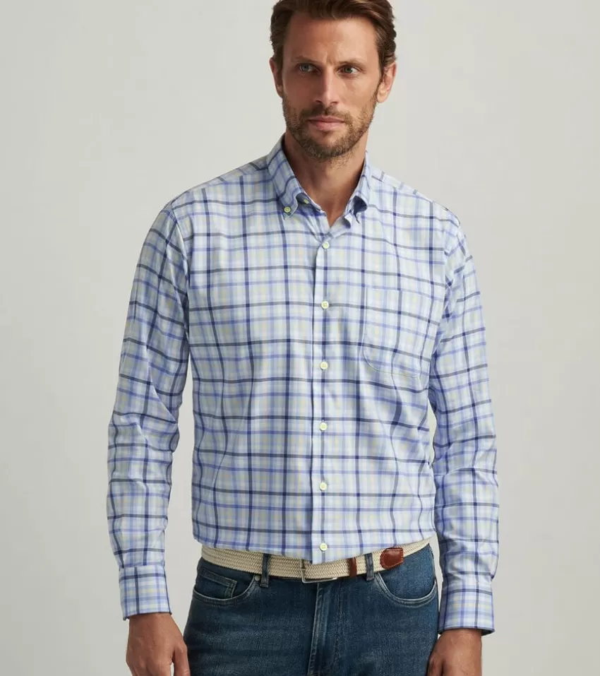 Peter Millar Sport Shirts^Chambly Crown Lite Cotton-Stretch Sport Shirt MORNINGBLUE