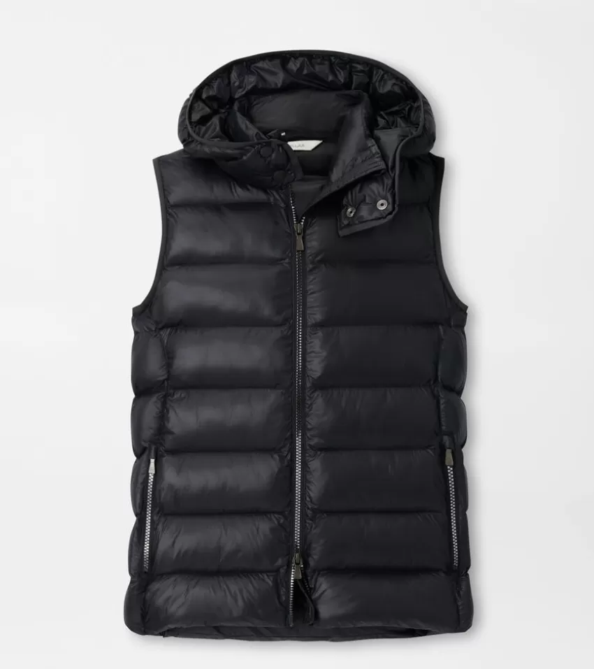 Peter Millar Women's Golf Outerwear^Chiron Hooded Vest Black