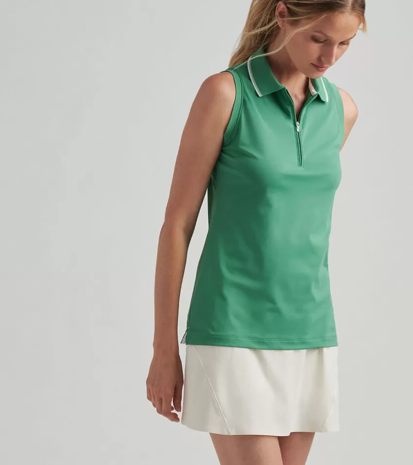 Peter Millar Polos & Shirts | Polos & Shirts^Chrissie Sleeveless Polo FieldGreen/White