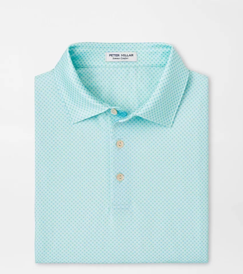 Peter Millar Polos | Polos^Circle Geo Performance Jersey Polo Seaglass