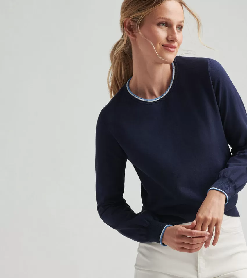 Peter Millar Sweaters | Pullovers & Layers^Coolspun Cotton Crewneck Navy