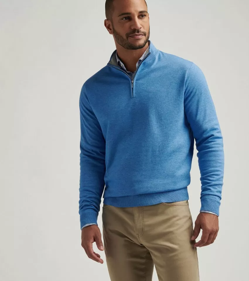 Peter Millar Sweaters | Pullovers^Coolspun Cotton Quarter-Zip Sweater Black