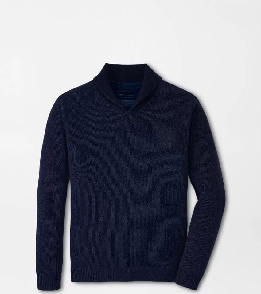 Peter Millar Sweaters^Corbet Shawl Pullover Sweater Navy