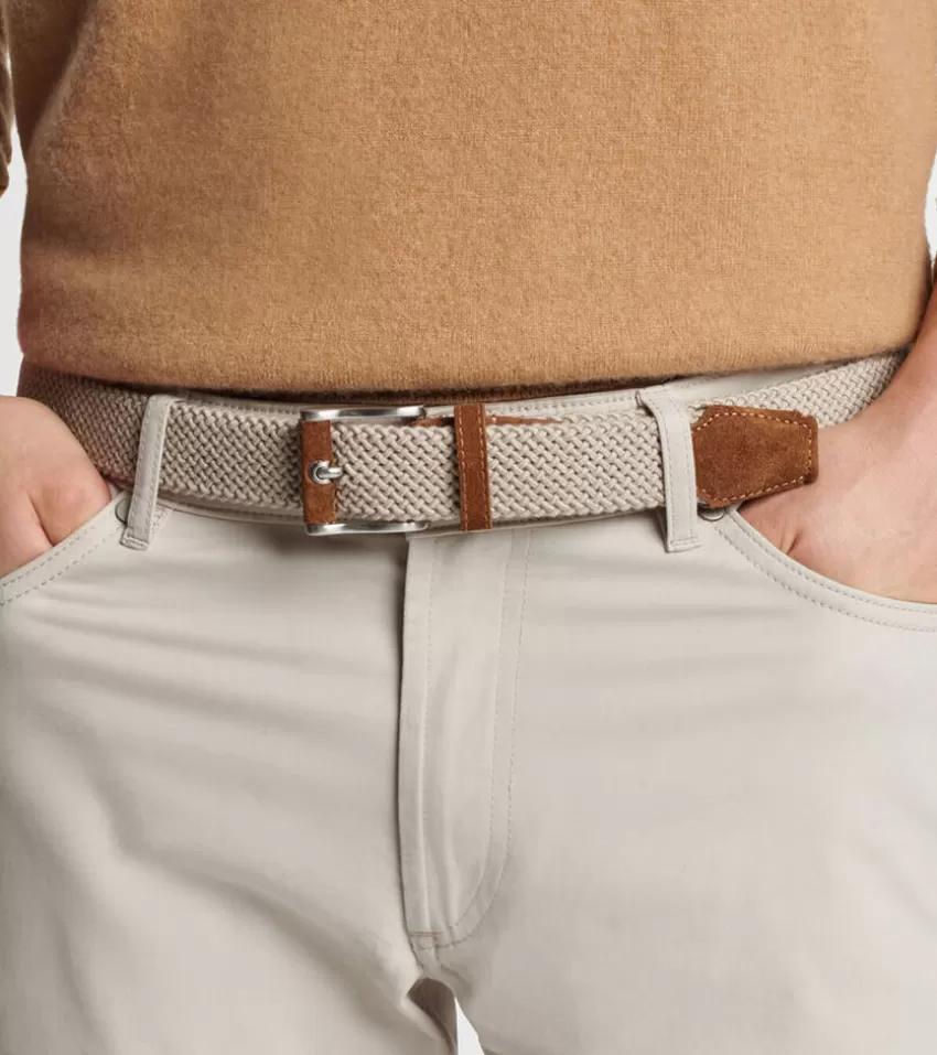 Peter Millar Belts^Crafted Woven Belt Sand