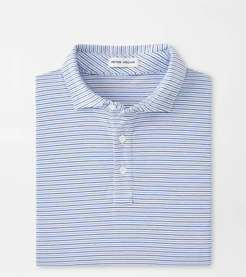 Peter Millar Polos^Crown Comfort Cotton Polo Range Stripe MARITIME