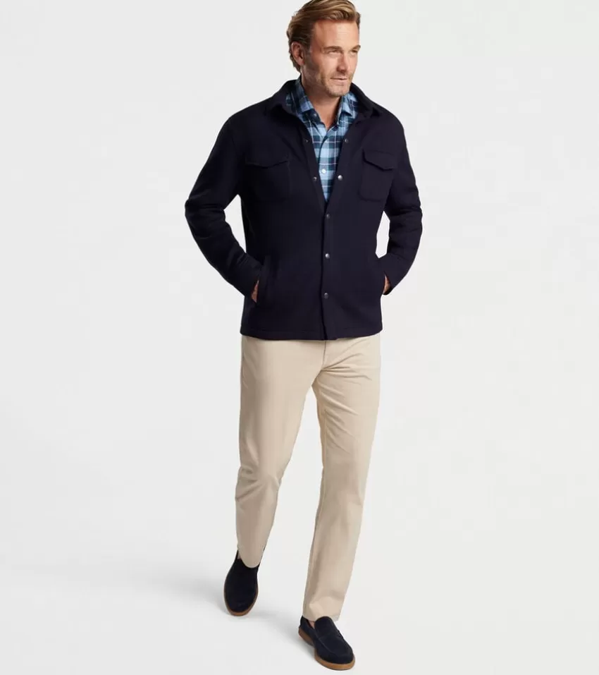 Peter Millar Jackets & Coats^Crown Flex Fleece Shirt Jacket Black