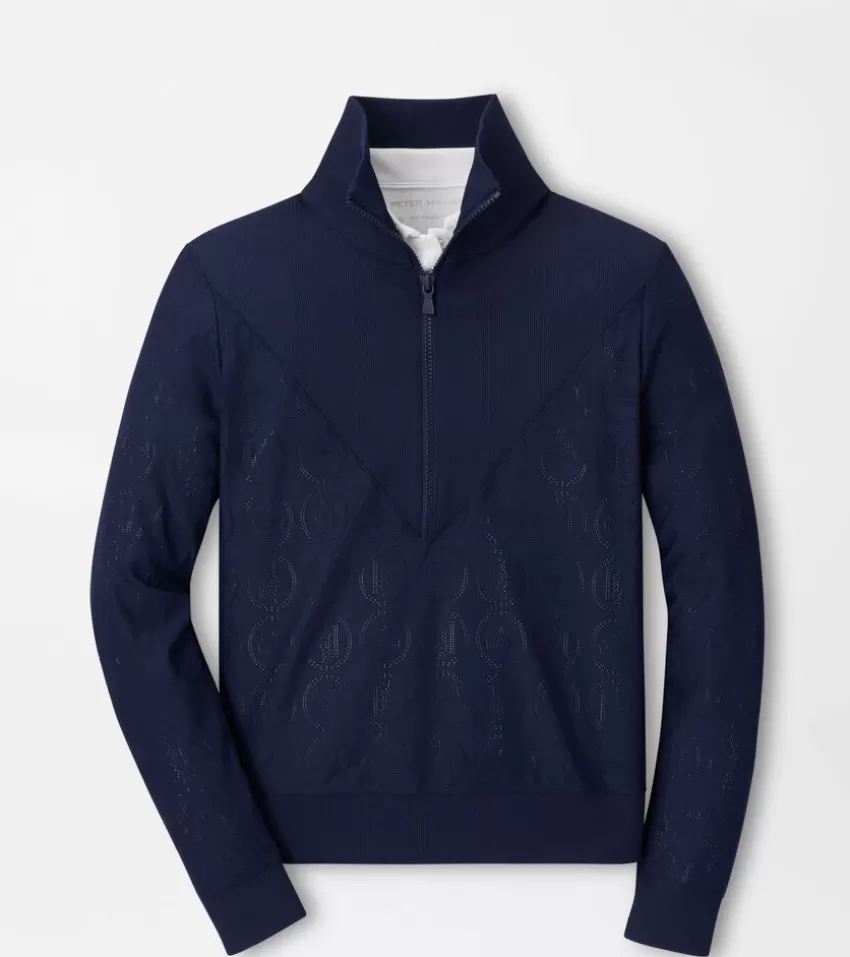 Peter Millar Pullovers & Layers | Pullovers & Layers^Crown Seal Eyelet Varsity Pullover Navy