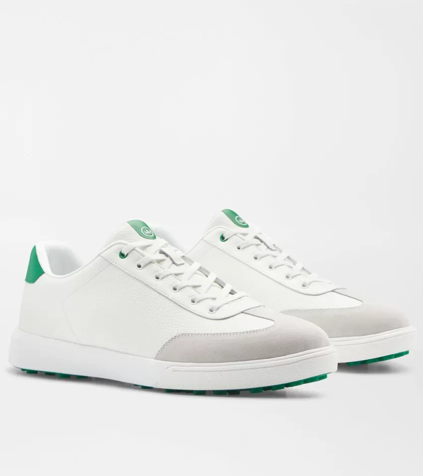 Peter Millar Golf Shoes | Men's Golf Shoes^Drift Leather Hybrid Course Shoe WHITE/FAIRWAY