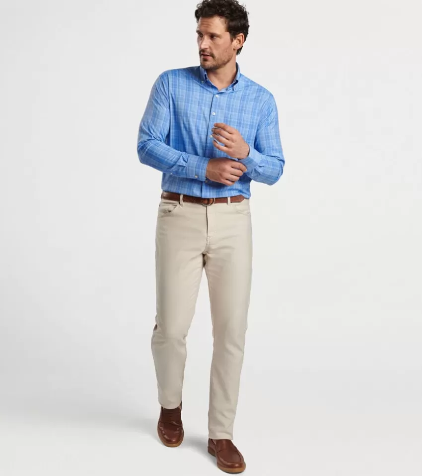 Peter Millar Sport Shirts^Edmond Performance Twill Sport Shirt RegattaBlue