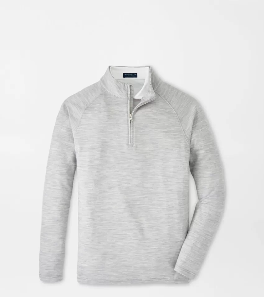 Peter Millar Pullovers | Pullovers^Excursionist Flex Heathered Performance Pullover LightGrey