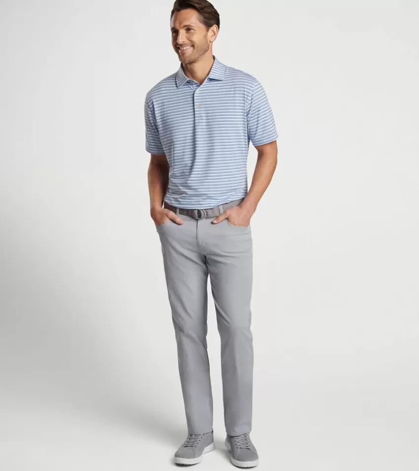 Peter Millar Polos | Polos^Fairmont Performance Jersey Polo White/CottageBlue