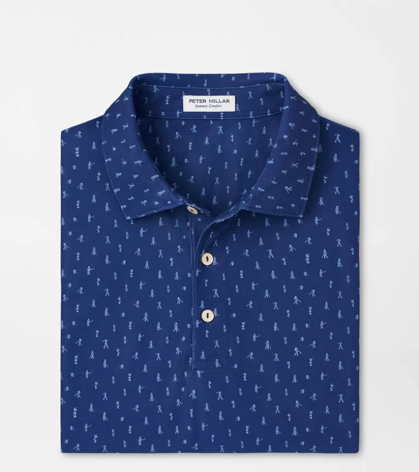 Peter Millar Polos | Polos^Fairway Par-Tee Performance Mesh Polo SportNavy