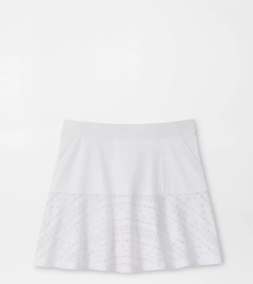 Peter Millar Skorts & Dresses | Women's Golf Bottoms^Francoise Eyelet Skort White