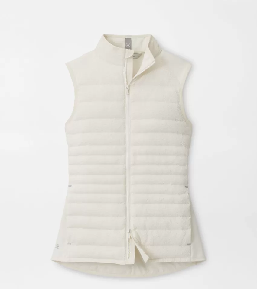 Peter Millar Women's Golf Outerwear^Fuse Seersucker Hybrid Vest Ivory