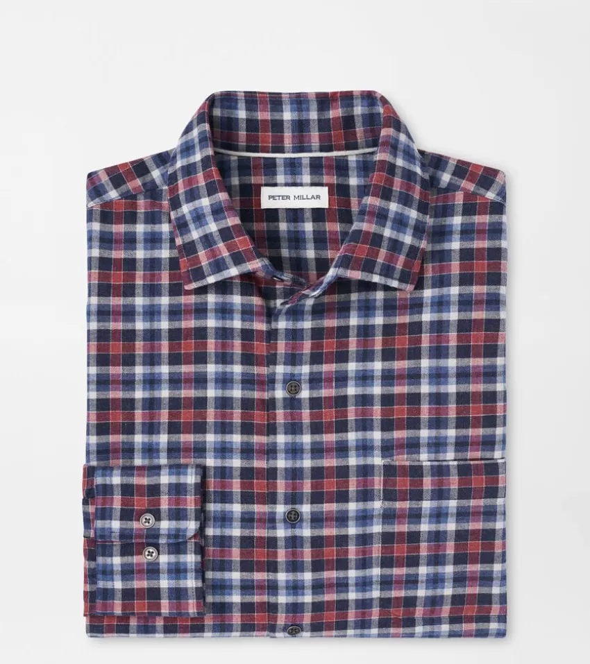 Peter Millar Sport Shirts^Gander Cotton Sport Shirt Navy