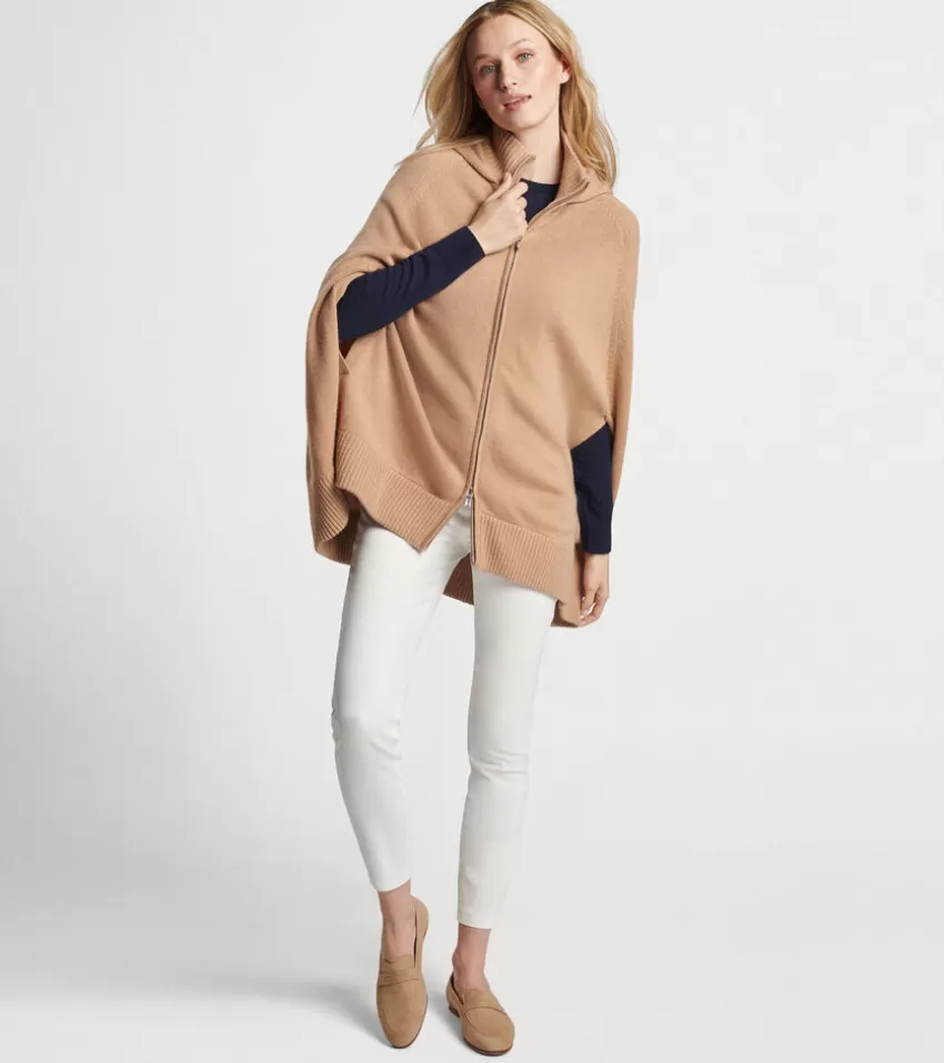 Peter Millar Shoes & Accessories^Gwyneth Zip Front Hooded Capelet Camel