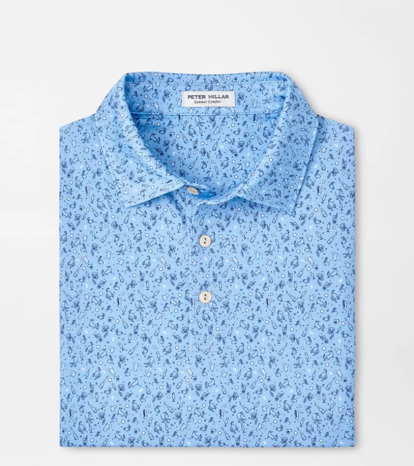 Peter Millar Polos | Polos^Hair Of The Dog Performance Jersey Polo CottageBlue