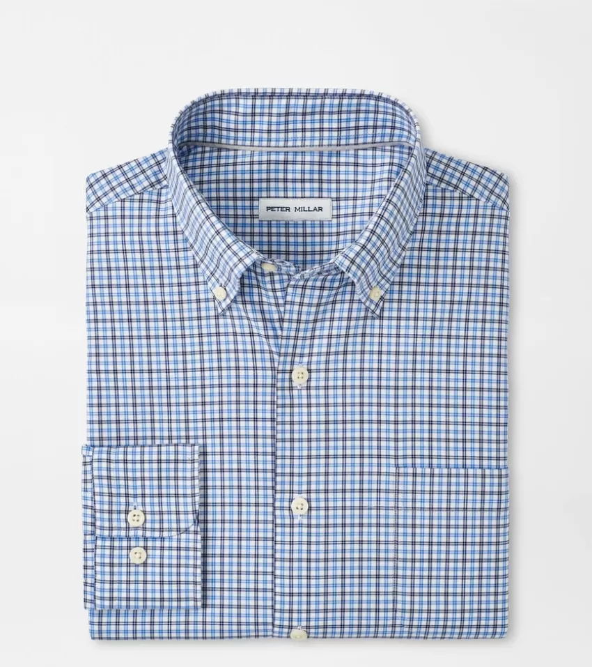 Peter Millar Sport Shirts^Hamilton Crown Lite Cotton-Stretch Sport Shirt CottageBlue