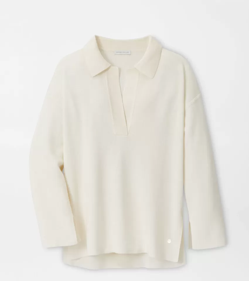 Peter Millar Sweaters^Harlow Popover Sweater Ivory