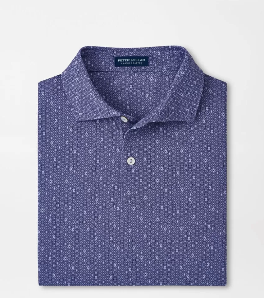 Peter Millar Polos | Polos^Harmon Geo Performance Jersey Polo CAPRIBREEZE