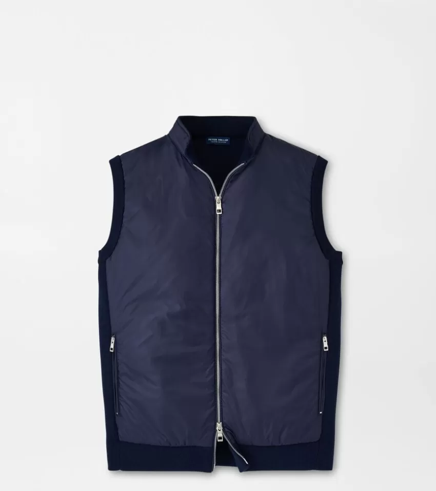 Peter Millar Sweaters^Holdridge Hybrid Full Zip Sweater Vest Navy