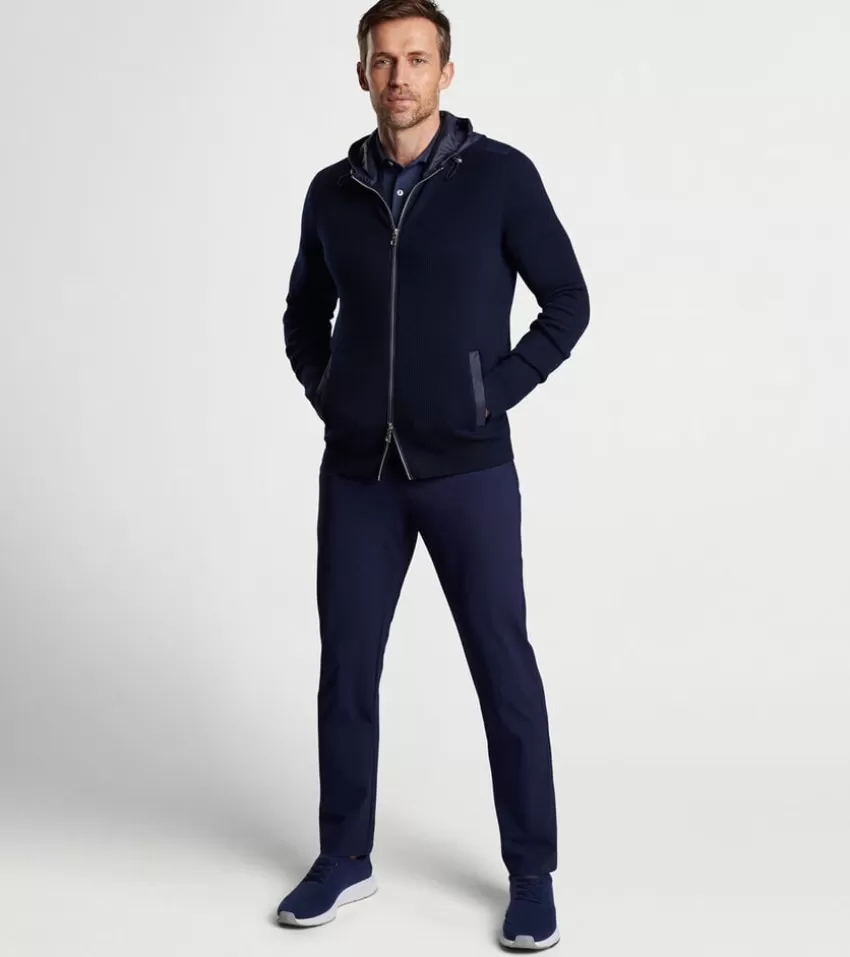 Peter Millar Sweaters | Hoodies^Holdridge Hybrid Full-Zip Hooded Sweater Black