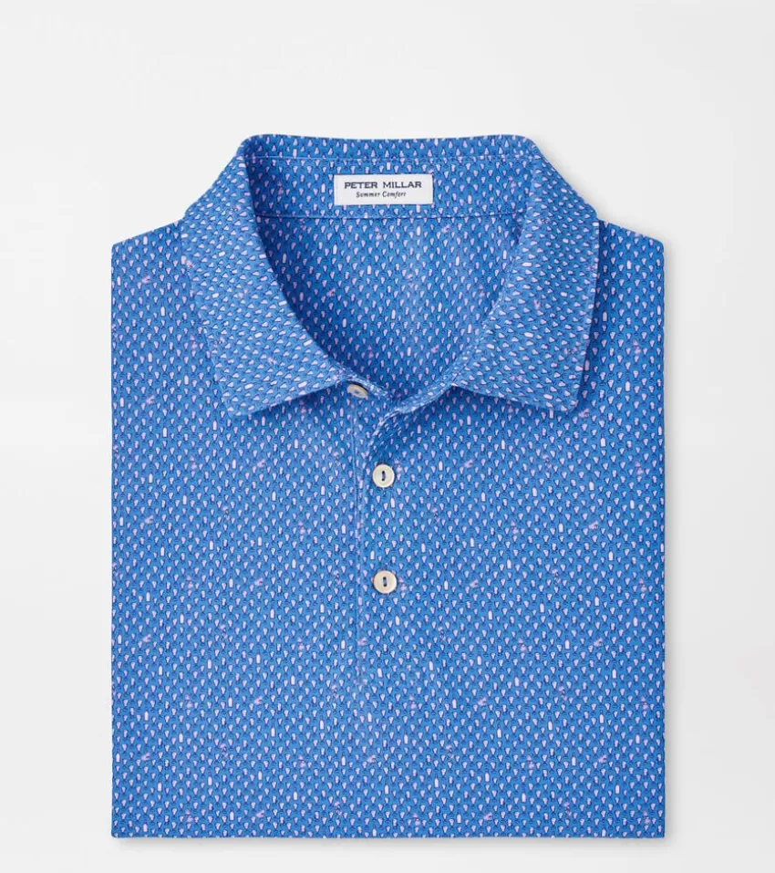 Peter Millar Polos | Polos^Irish Coffee Performance Mesh Polo LibertyBlue