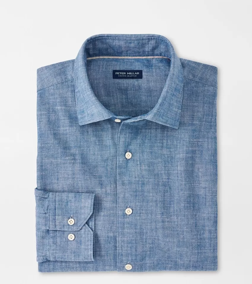 Peter Millar Sport Shirts^Japanese Selvedge Sport Shirt LightChambray