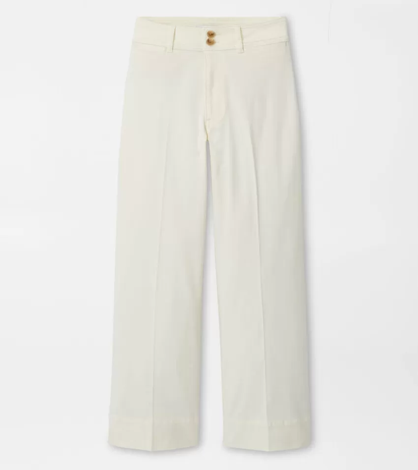 Peter Millar Pants^Karlie Stretch Sateen Wide Leg Pant Ivory