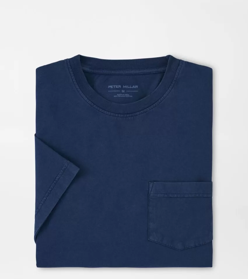 Peter Millar T-shirts^Lava Wash Pocket Tee Navy