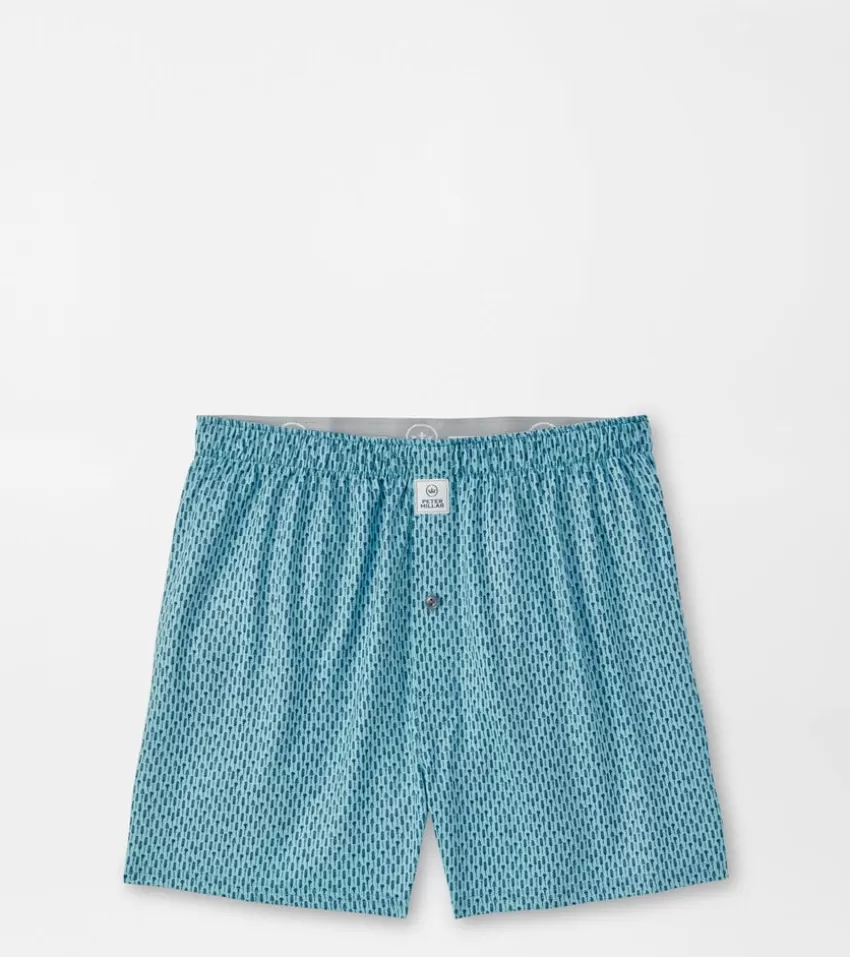 Peter Millar Boxers^Lavender Fields Performance Boxer Short Cyan