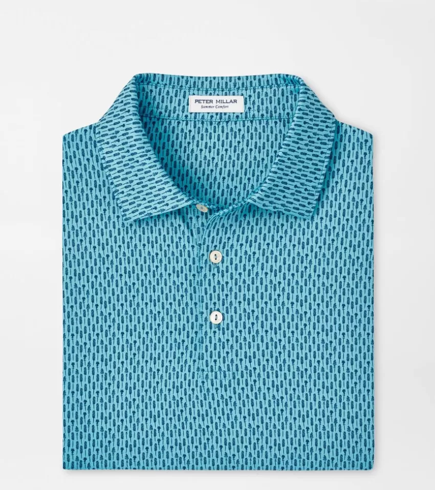 Peter Millar Polos | Polos^Lavender Fields Performance Jersey Polo Cyan